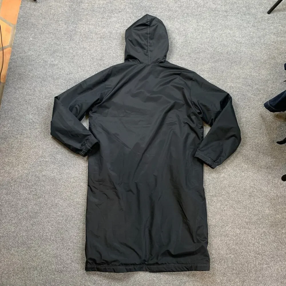 Speedo Jacket Mens Large Black Team Parka Fleece Lined Full Zip Water Resistant